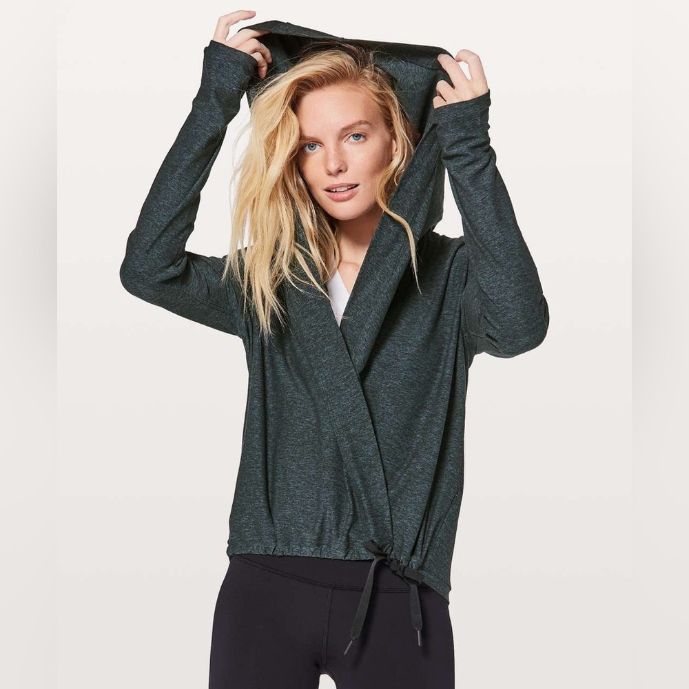 New Lululemon Ready To Rulu Wrap Heathered Nocturnal Teal / Black Size 8